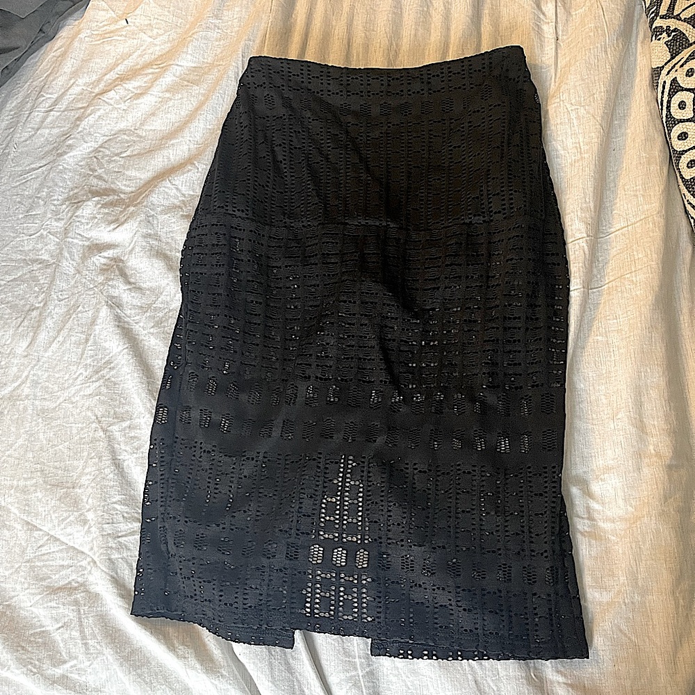 Express Black Lace Pencil Skirt w/ built in Panty